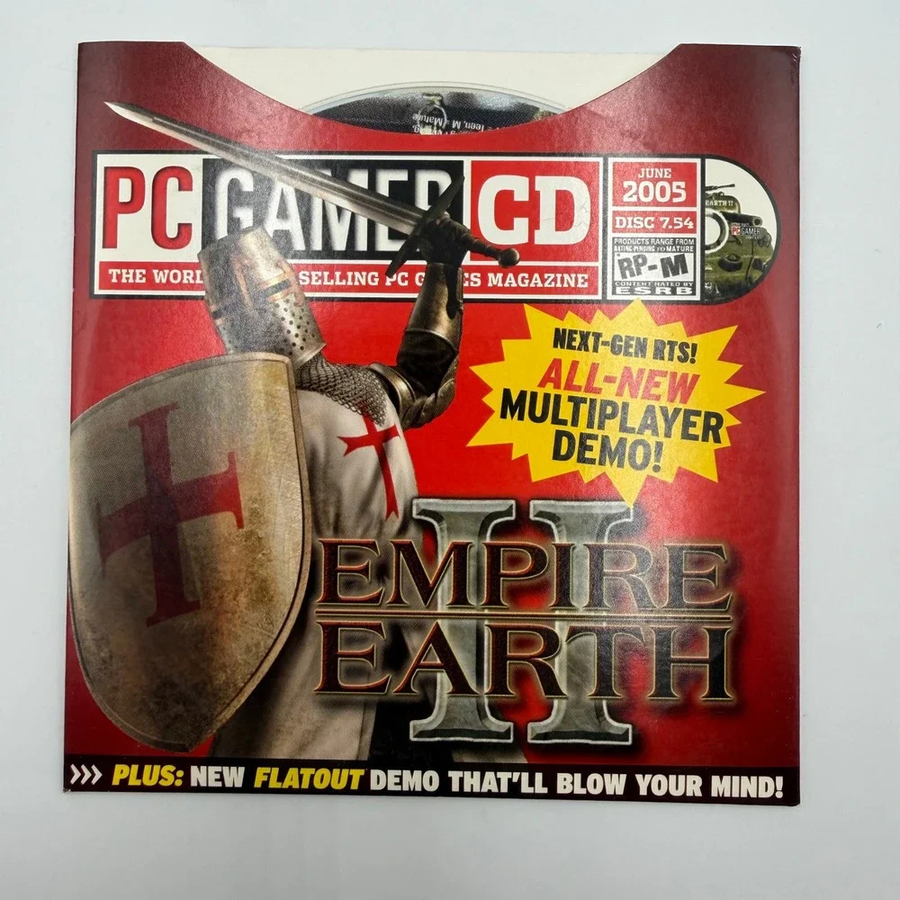 PC Gamer CD June 2005 Disc 7.54 Empire Earth II Flatout Demo Disc Vintage